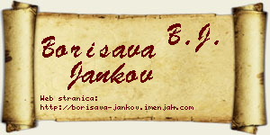 Borisava Jankov vizit kartica